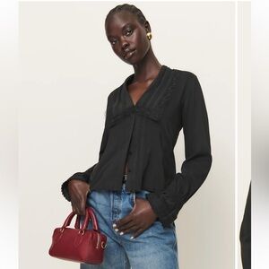 Reformation Vivi Top Black - Size 4